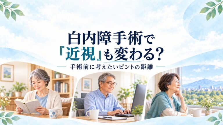 白内障手術で「近視」も変わる？手術前に考えたいピントの距離