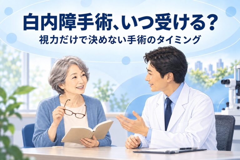白内障手術はいつ受ける？視力だけでは決められない手術のタイミング