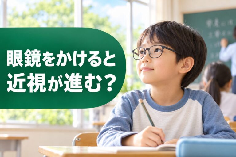 眼鏡をかけると近視が進む？眼科医がエビデンスで解説