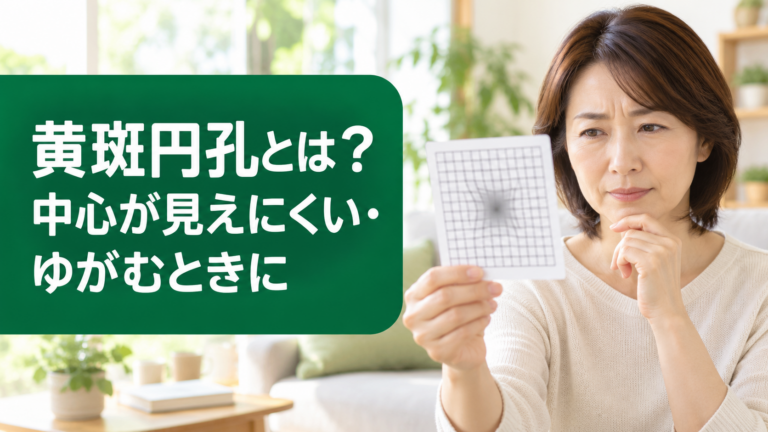 黄斑円孔とは？中心が見えにくい・ゆがむときに
