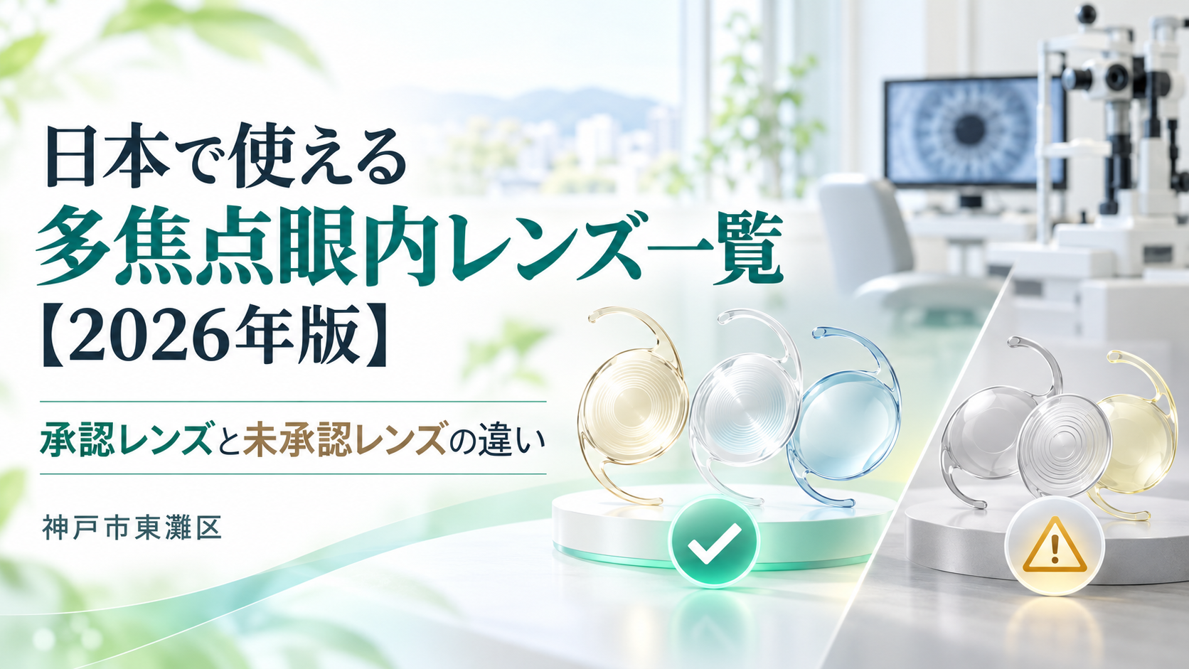 日本で使える多焦点眼内レンズ一覧【2026年版】承認レンズと未承認レンズの違い